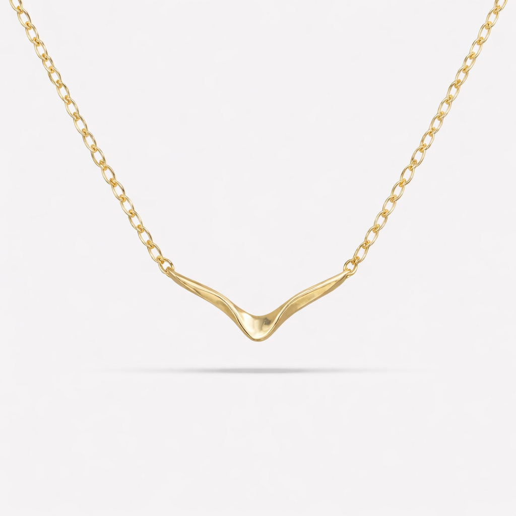 Collier pendentif chevron or